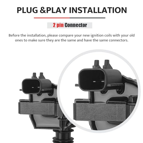 NPAUTO Ignition Coil Pack Replacement for 5.7L V8 Hemi 2003 2004 2005 Dodge Ram 1500 2500 3500, Dodge Durango, 5.7 SLT ST Pickup, UF378, Set of 8 - Image 5
