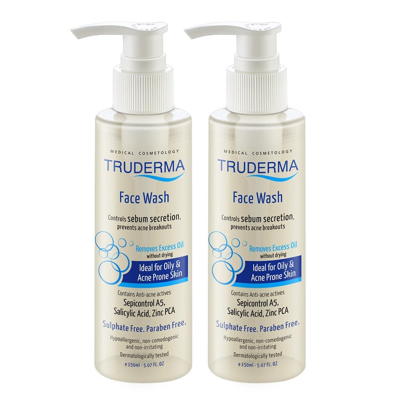 Regaliz Truderma Face Wash with 1 Salicylic Acid Pack of 2 Cleansing Formula for Smooth Radiant Skin - Image 1