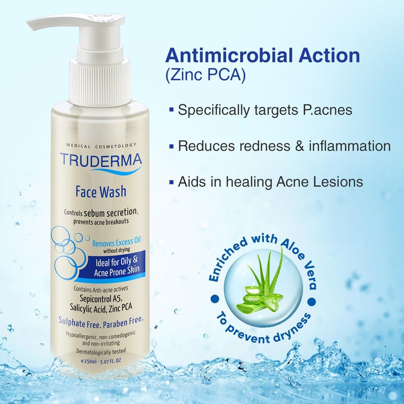 Regaliz Truderma Face Wash with 1 Salicylic Acid Pack of 2 Cleansing Formula for Smooth Radiant Skin - Image 4