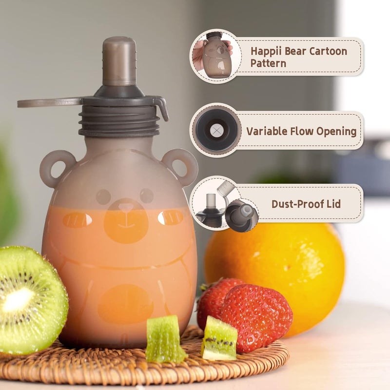 Haakaa Happii Bear Reusable Baby Food Pouch - Image 2