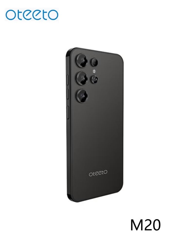 Oteeto Oteeto M20 Smart Android Smartphone With 6.56-Inch HD+ Incell Display, 4GB RAM, 128GB ROM Expandable Up to 256GB, 5000mAh Battery, Dual SIM, Face Unlock, Fingerprint Sensor, Lightweight & Stylish Android Mobile Phone for Everyday Use – Black  - Image 4