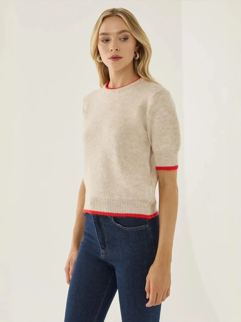 HICCUP Contrast Knitted Sweater
