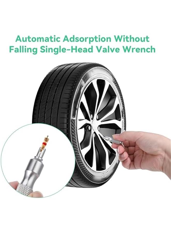 Loquat 2PCS Valve Core Removal Tools, Portable Valve Stem Tool Stainless Steel Tire Valve Core Disassembly and Repair Tool with 2pcs Keyring for Bicycle Car Motorcycle Repair Install Accessory - Image 3