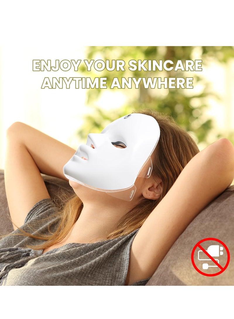 العلاج بالضوء الأزرق لعلاج حب الشباب قناع الوجه LED ذو 7 ألوان العلاج بالضوء قناع العلاج بالضوء الأزرق والأحمر لعلاج التجاعيد وحب الشباب قناع العناية بالبشرة بالفوتونات قناع - Image 5