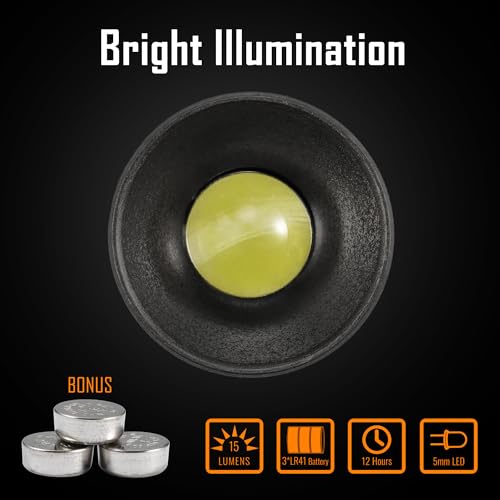 KeyUnity KF00 Titanium Mini Keychain LED Flashlight, 15 Lumens Waterproof Electric Torch Light Handheld Size Single Mode for Camping, Hiking, Climbing, Fishing, Backpacking (Black) - Image 3