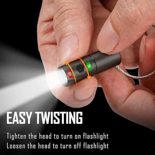 KeyUnity KF00 Titanium Mini Keychain LED Flashlight, 15 Lumens Waterproof Electric Torch Light Handheld Size Single Mode for Camping, Hiking, Climbing, Fishing, Backpacking (Black) - Image 4