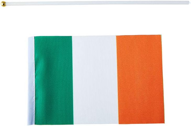 mflagperft Ireland Flag Irish Flag, Small Mini Handheld Ireland Flags on Stick, Ideal for Party Parades Sports Events Patriotic Festival Decorations - Image 3