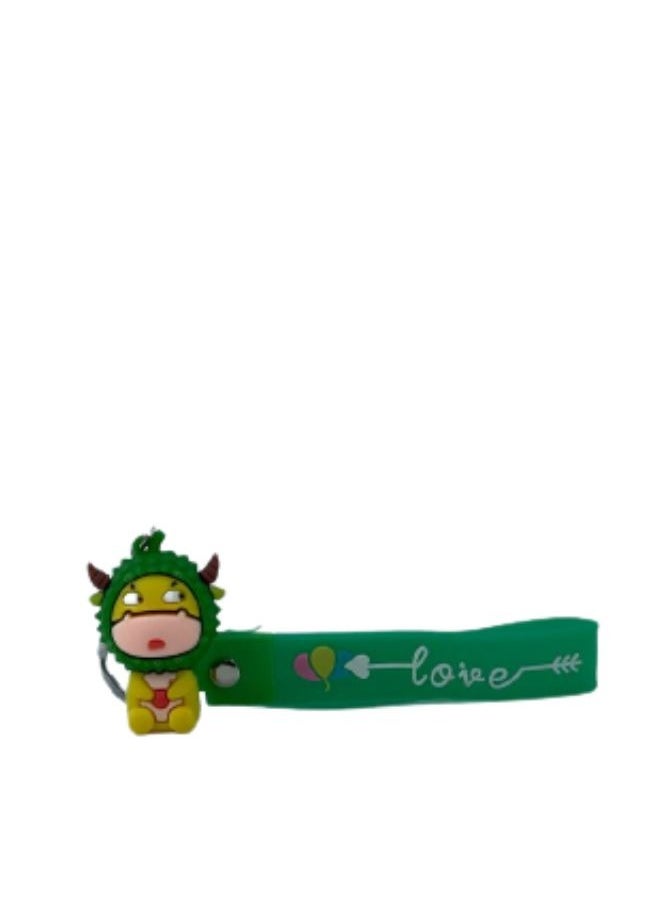 Generic - Green teddy bear silicone keychain - Image 1