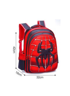 TRASSLE Kids 3D Comic Book Hero School Bag and Stationery Box Set - 32x18x42cm Bag with 23x10x4.5cm Box - Large Capacity, Waterproof，Lightweight Schoolbag for Pupils (spiderman)  - Image 3
