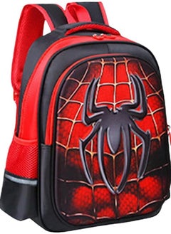 TRASSLE Kids 3D Comic Book Hero School Bag and Stationery Box Set - 32x18x42cm Bag with 23x10x4.5cm Box - Large Capacity, Waterproof，Lightweight Schoolbag for Pupils (spiderman)  - Image 1