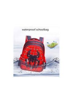 TRASSLE Kids 3D Comic Book Hero School Bag and Stationery Box Set - 32x18x42cm Bag with 23x10x4.5cm Box - Large Capacity, Waterproof，Lightweight Schoolbag for Pupils (spiderman)  - Image 4