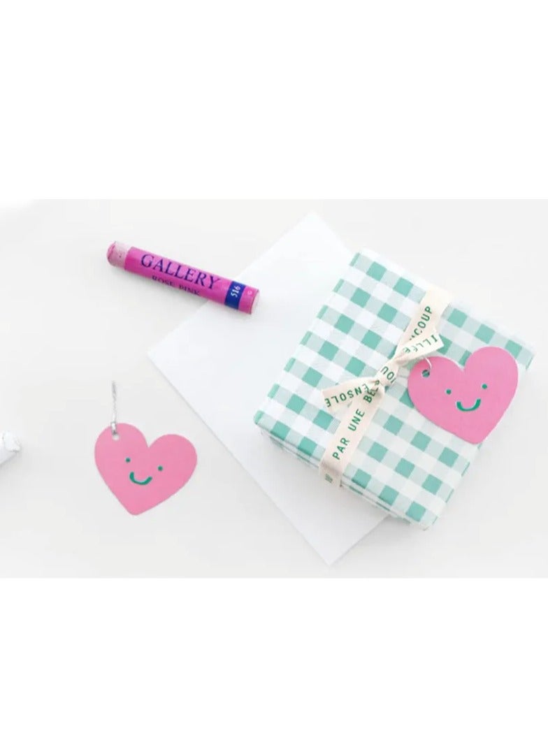 هدايا ورقية كروت على شكل قلب (50 قطعة) - رائعة لبطاقات الحفلات وحفلات الزفاف والعطلات وحفلات استقبال المولود والتخرج وبطاقات برطمانات الماسون وبطاقات تغليف الهدايا وبطاقات هدايا عيد الحب وملصقات الهدايا الزخرفية (وردي) - Image 3