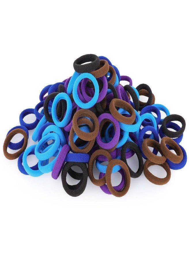 QRTVI 120 Pcs Baby Hair Ties, Cotton Toddler Hair Ties for Girls and Kids, Multicolor Small Seamless Hair Bands Elastic Ponytail Holders(Dark) - Image 4
