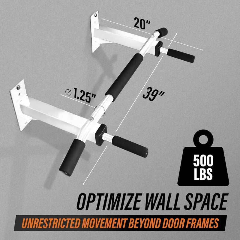 Yes4All Pull Up Bar Wall Mounted - Multifunctional Wall Mounted Pull Up Bar for Home Gym Workout Strength Training Equipment - Image 2