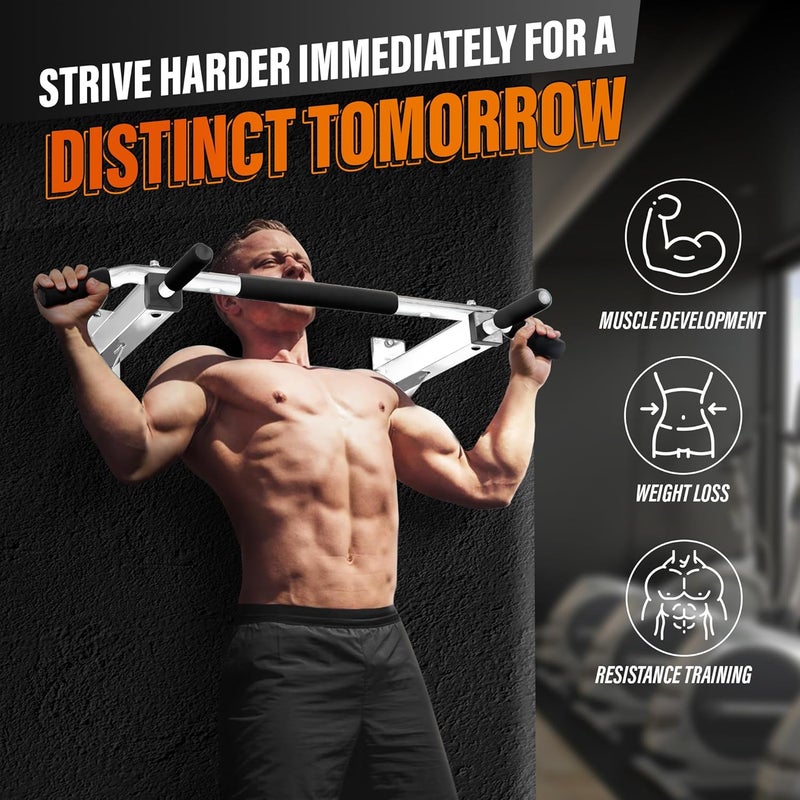 Yes4All Pull Up Bar Wall Mounted - Multifunctional Wall Mounted Pull Up Bar for Home Gym Workout Strength Training Equipment - Image 5