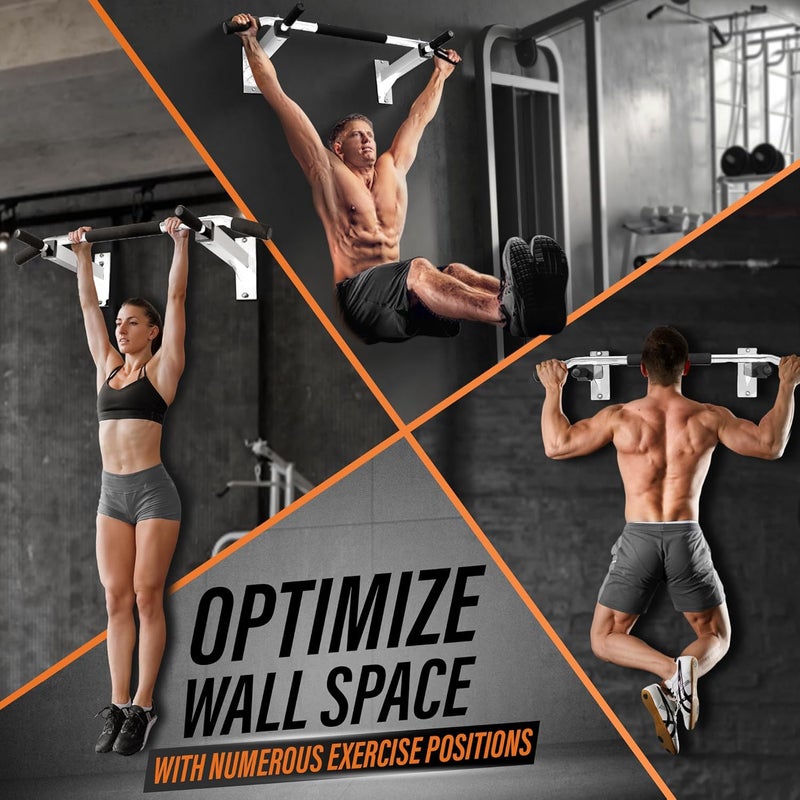 Yes4All Pull Up Bar Wall Mounted - Multifunctional Wall Mounted Pull Up Bar for Home Gym Workout Strength Training Equipment - Image 4