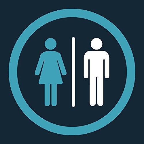 999Store restroom signage office supplies sunboard male female ladies toilet sign board Restroom and toilet sticker signage s washroom sign signage board sign Board sticker signage (15X15 cm) - Image 1
