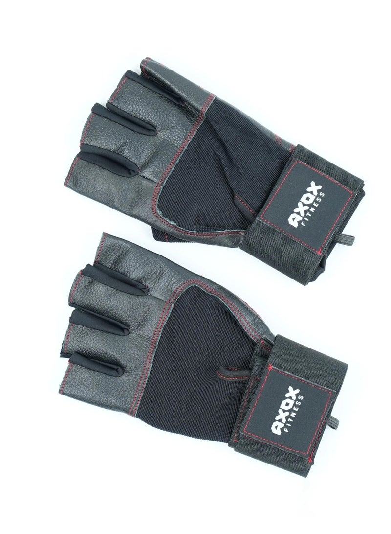 AXOX Fitness Leather Weight Lifting Gloves Xl - Image 2