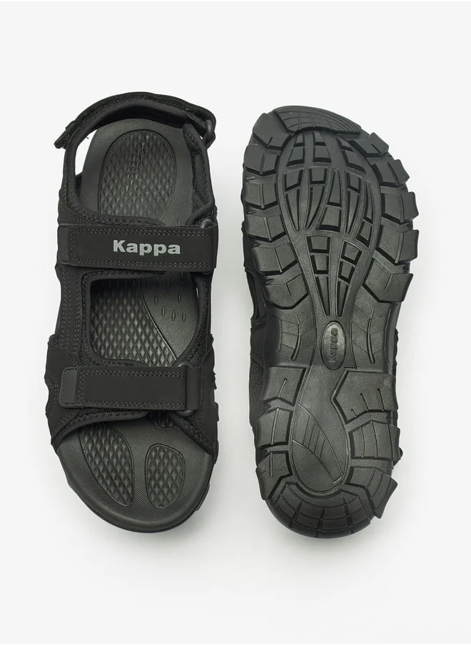 كابا Men's Logo Print Floaters with Hook and Loop Closure