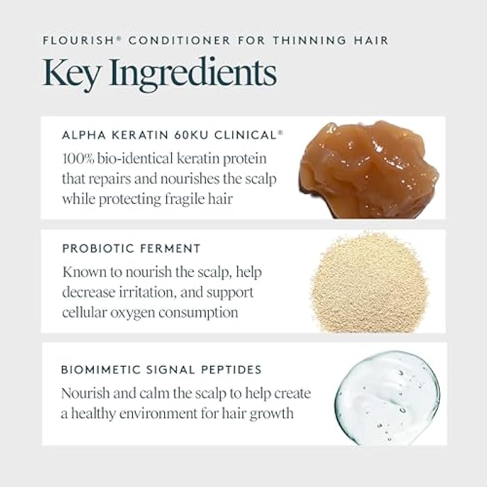VIRTUE Flourish Conditioner for Fine or Thinning Hair, Sulfate Free Hair Growth Product, Detangles and Thickens, Color Safe - Image 4