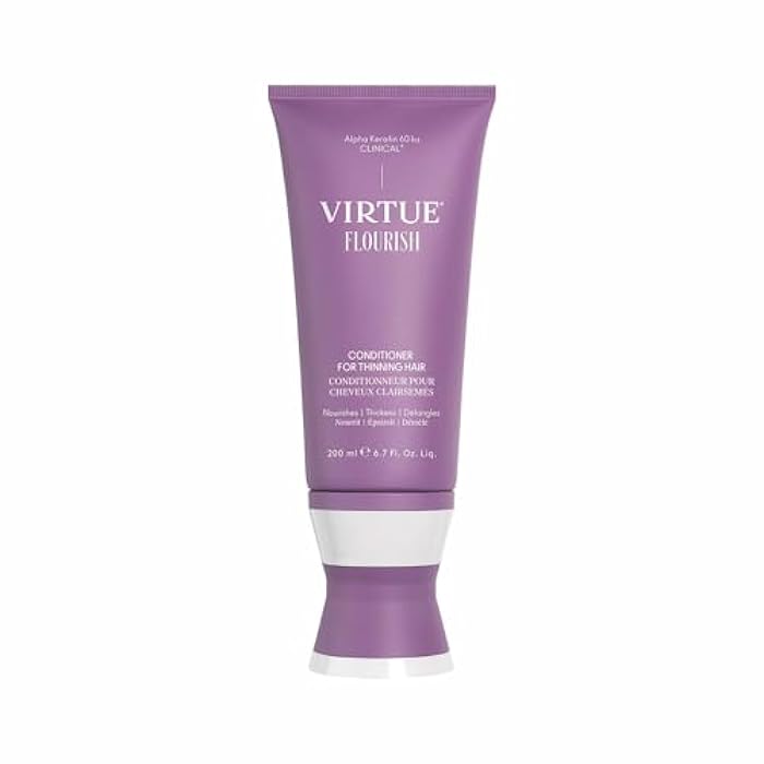 VIRTUE Flourish Conditioner for Fine or Thinning Hair, Sulfate Free Hair Growth Product, Detangles and Thickens, Color Safe - Image 1