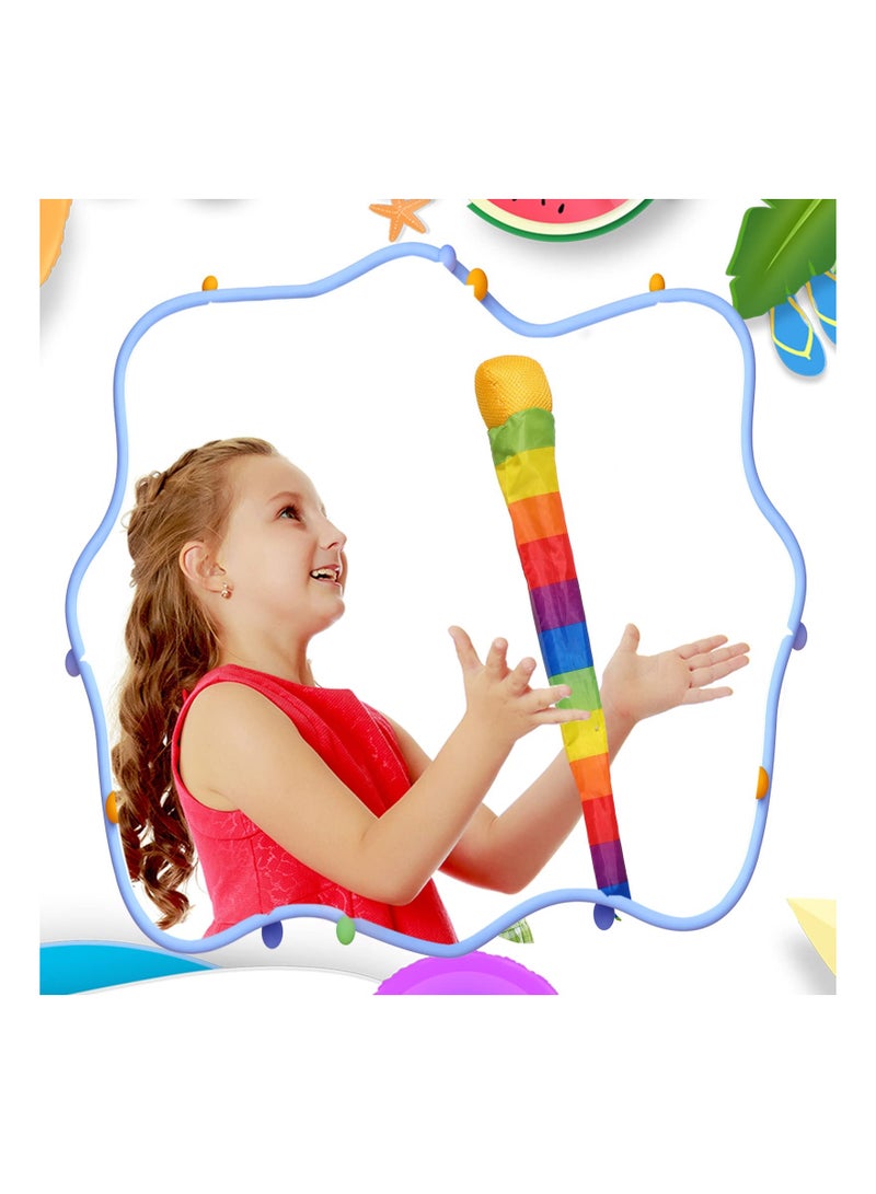 SYOSI Catch Tail Foam Balls Soft Rainbow Play Ball Educational Sports Playground Balls Colorful Meteor Ball with Rainbow Tails for Kids Kindergarten School Sensory Training Random Color - Image 3