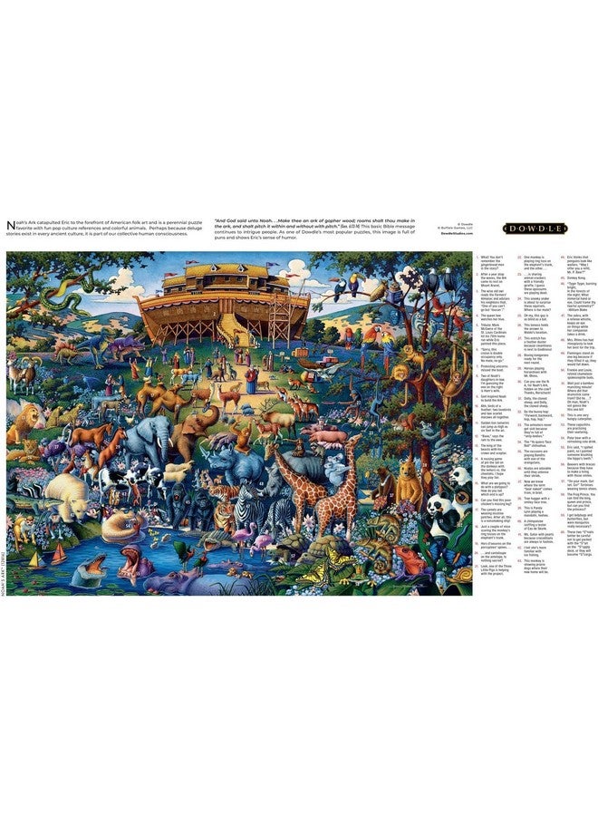 Buffalo Games ألعاب بوفالو - داودل - فُلك نوح - 1000 قطعة لغز للبالغين - لغز تحدي مثالي لليالي الألعاب - الحجم النهائي هو 26.75 × 19.75 - Image 5