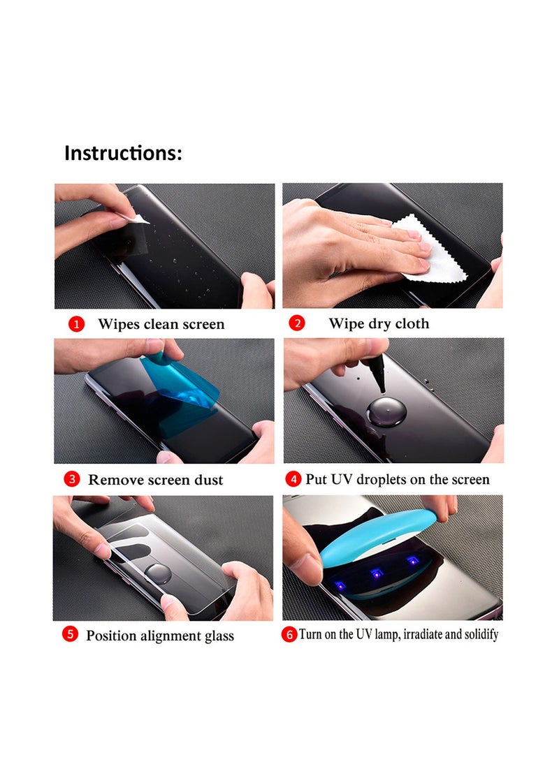 Wtech Vivo V29 5G 2023 Premium Curved Edges UV Full Glue Full Cover Tempered Glass Screen Protector (MSGUCN) - Clear - Image 5