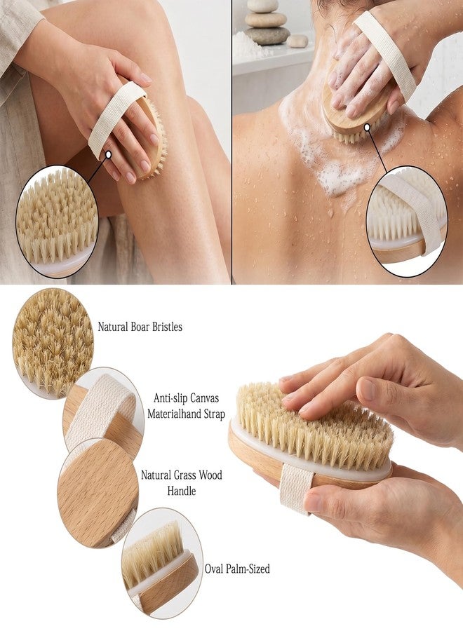 Tongcloud 3 Pack Dry Brushing Body Brush Natural Bristle Exfoliating Brush with Massage Nodes for Improving Skin Health - Image 2