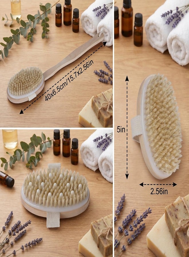 Tongcloud 3 Pack Dry Brushing Body Brush Natural Bristle Exfoliating Brush with Massage Nodes for Improving Skin Health - Image 5