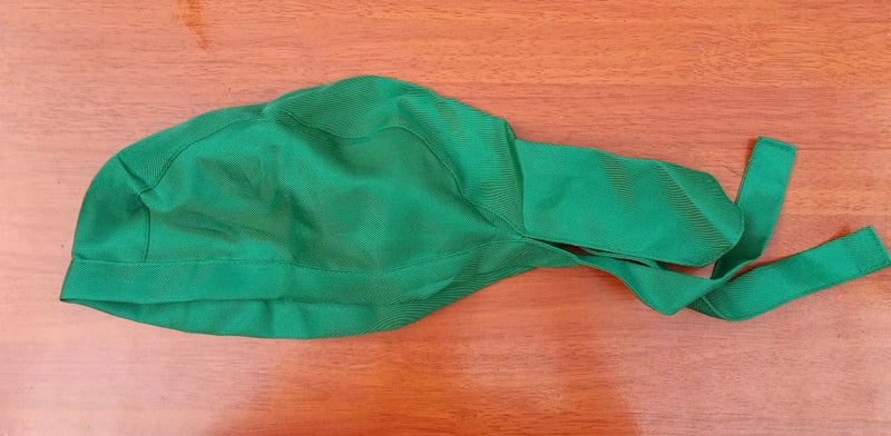 Pirate Chef Cap with Streamer Unisex Work Hat Green Pirate Hat 