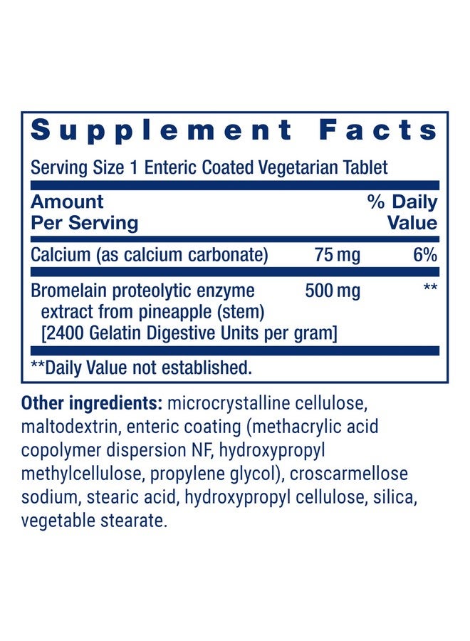 Life Extension Life Extension, Specially-Coated Bromelain, 500 mg, 60 Enteric Coated Tablets  - Image 3