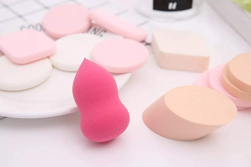eS³kube Multicolour Make Up Beauty Blender Sponge Puff for Powder, Concealer and Foundation Application (Color and Design As Per Availability)- Set of 13 Pieces - Image 2