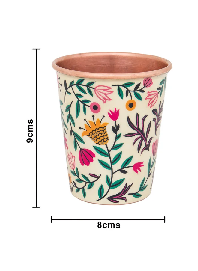 Chumbak  Floral Spice Copper Tumbler - Small  | Best Price UAE