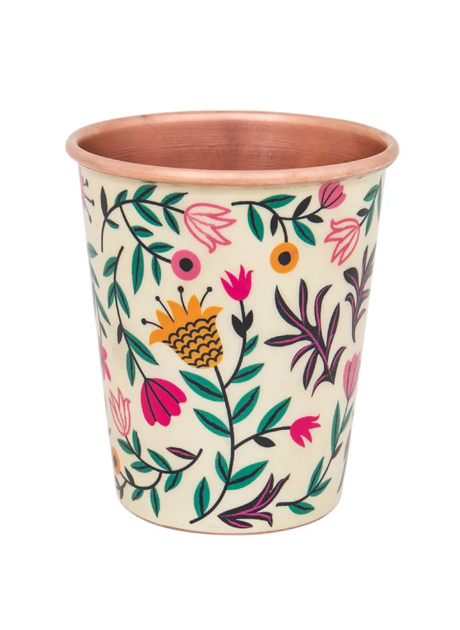 Chumbak Floral Spice Copper Tumbler - Small