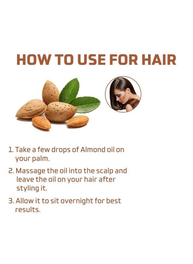 Nuerma Science Pure Almond Hair Oil With Comb Applicator For More Deeply Nourishing Roots & Soft Shiny Strong Hair(Men & Women) (200 Ml Each Pack Of 2) 400 Ml - Image 4