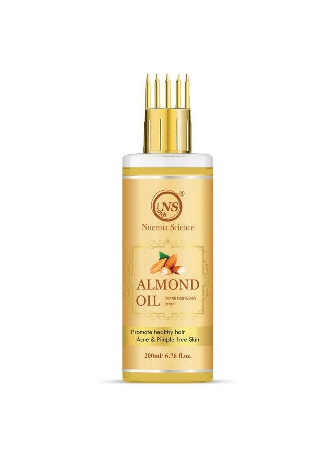 Nuerma Science Pure Almond Hair Oil With Comb Applicator For More Deeply Nourishing Roots & Soft Shiny Strong Hair(Men & Women) (200 Ml Each Pack Of 2) 400 Ml - Image 5