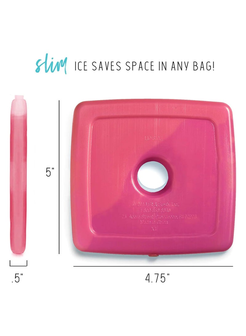 4 Pack Ice Packs, Quick Freeze Reusable PP Ice Bags for Lunch Boxes & Coolers, Space-Saving Design, Ideal for Valentine's, Mother's, Father'S Day & New Year Gifts Square Size  - Image 3