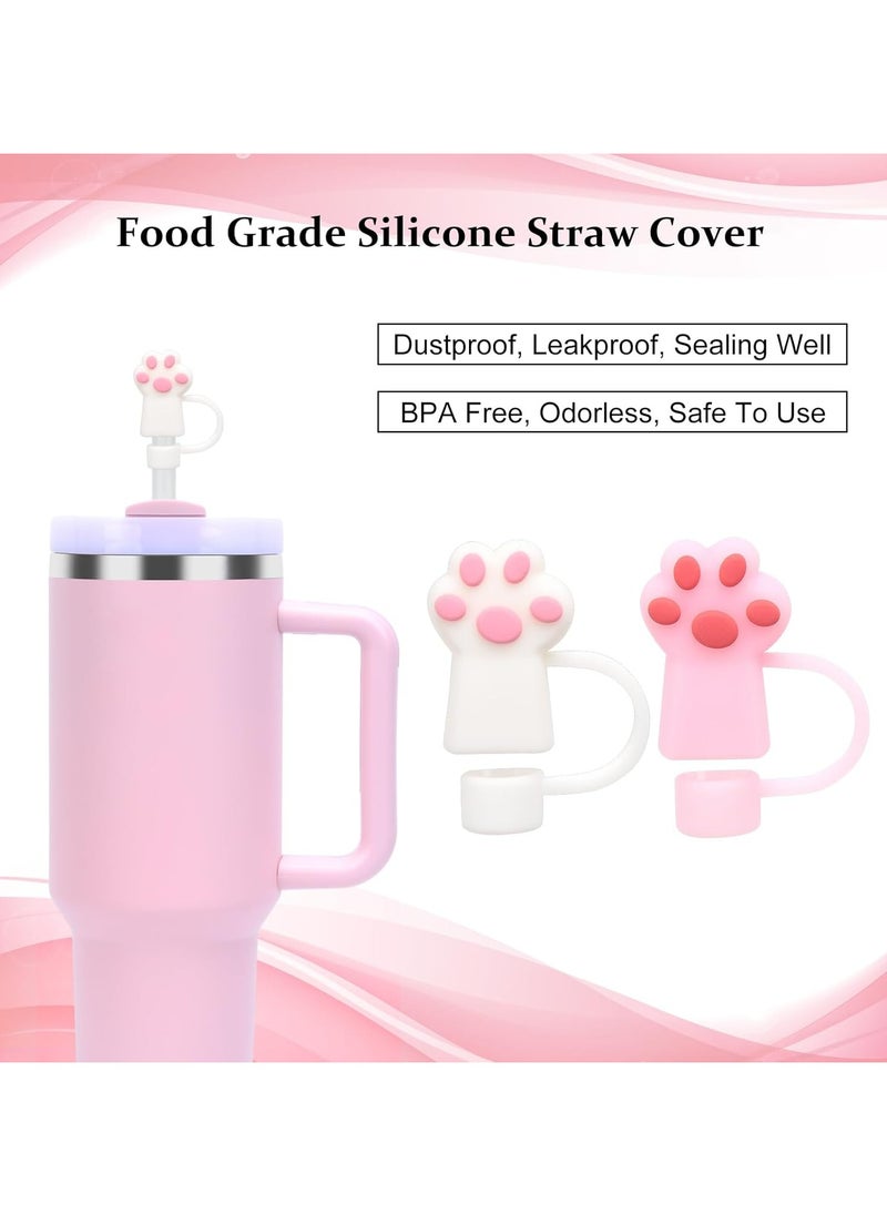 Oasisgalore - 6Pcs Cute Silicone Straw Cover Cap,Reusable Dust-Proof Drinking Straw Tips Lids - Image 1