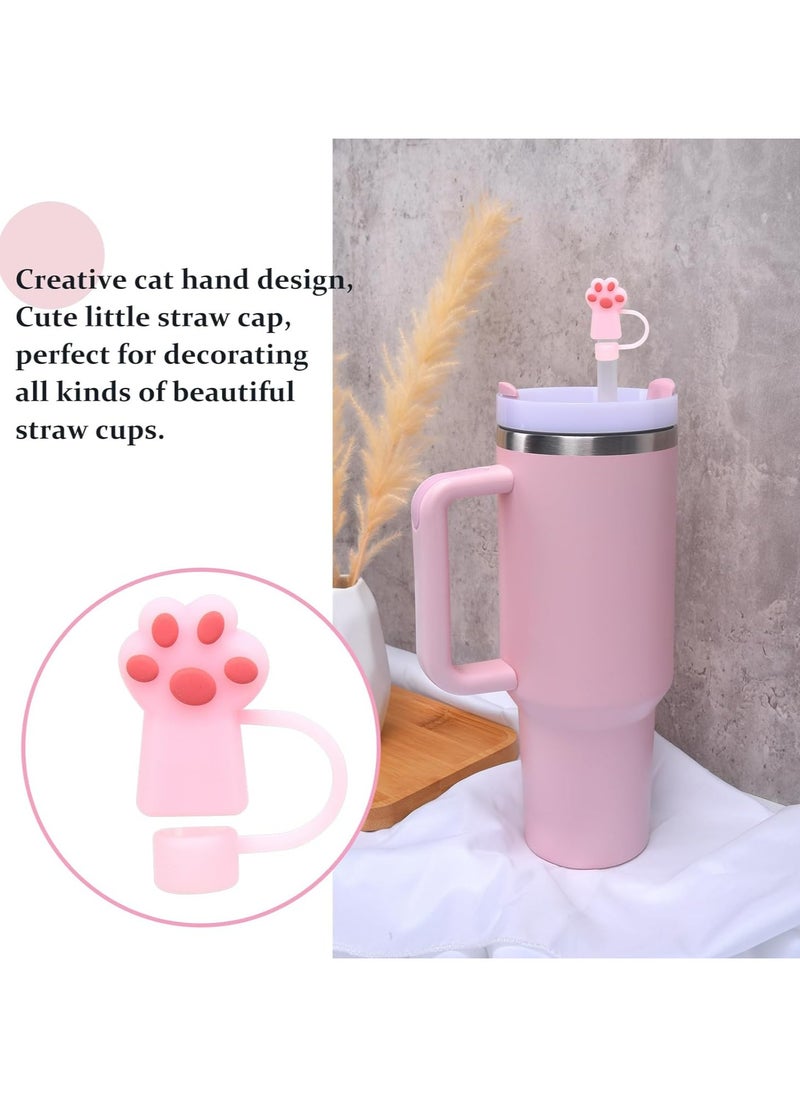 Oasisgalore - 6Pcs Cute Silicone Straw Cover Cap,Reusable Dust-Proof Drinking Straw Tips Lids - Image 1