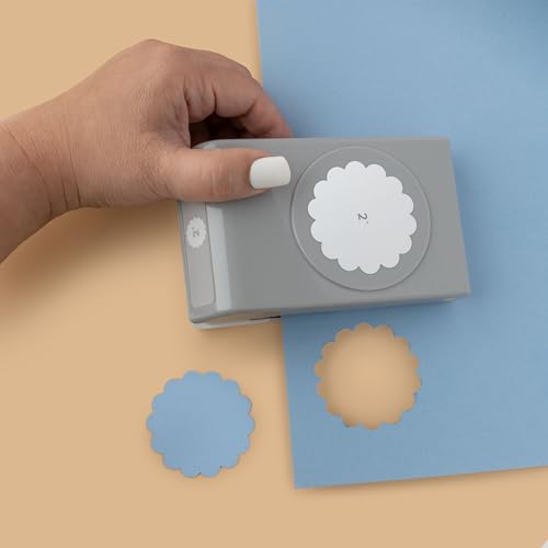 EK Tools Paper-punches, 2-Inch Scallop Circle, Gray, Metal Craft Punch, Stackable, Locks Shut, New Package - Image 5
