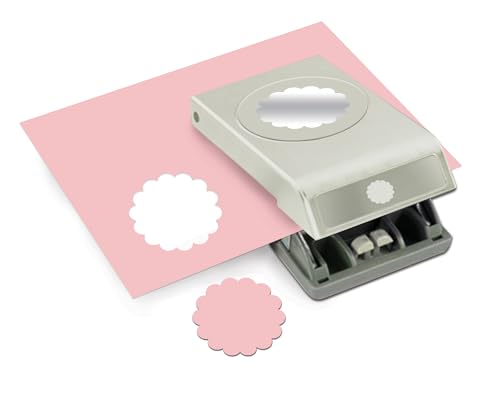 EK Tools Paper-punches, 2-Inch Scallop Circle, Gray, Metal Craft Punch, Stackable, Locks Shut, New Package - Image 3