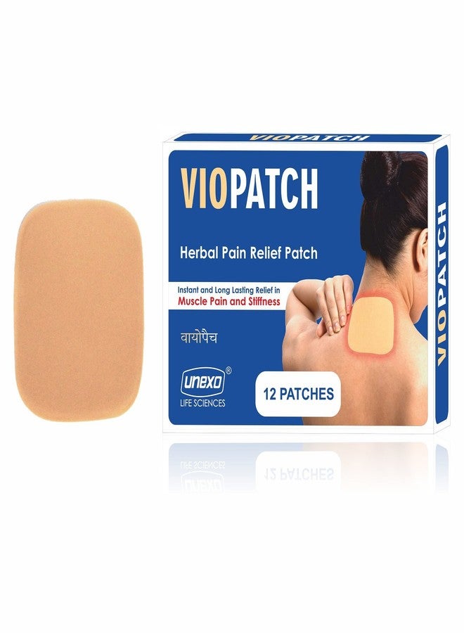 Viopatch Natural Herbal Instant Relief Patch for Muscular & Joint Pain, No Side Effects, 12 Count - Image 1