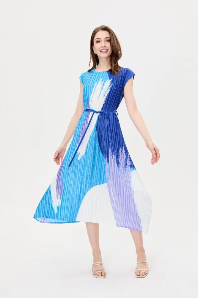 Tenda Pleated printed dress