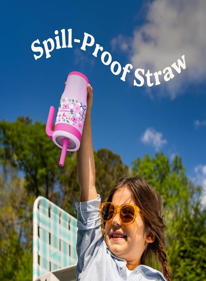REDUCE CHILLER Travel Mug - 14 oz Insulated Stainless Steel Kids Tumbler with Spill-Proof Silicone Straw, Stays Cold 18 Hours, Dishwasher Safe - for School & Travel - Little Builder - Image 5