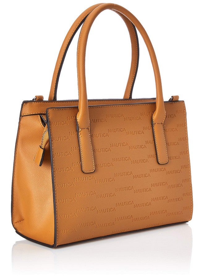 Nautica Sandy Jr. Top Handel Satchel with Removable Crossbody Strap, Camel - Image 1