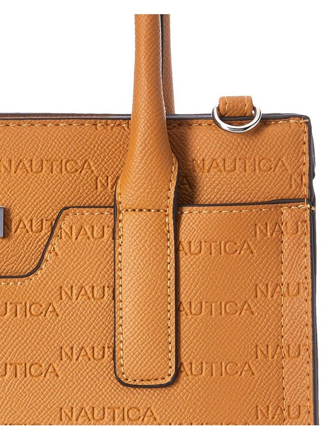 Nautica Sandy Jr. Top Handel Satchel with Removable Crossbody Strap, Camel - Image 3