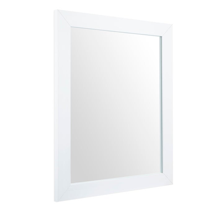 RECTANGULAR WALL MIRROR 16 X 20 FOR BATHROOM BEDROOM ENTRYWAY LIVING ROOM WHITE