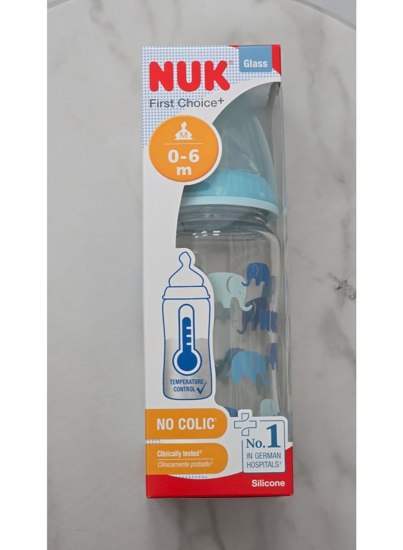 Glass Baby Feeding Bottle Silicone Teat Anti Colic 0–6 Months BPA Free Newborn Milk Bottle Dinosour Design