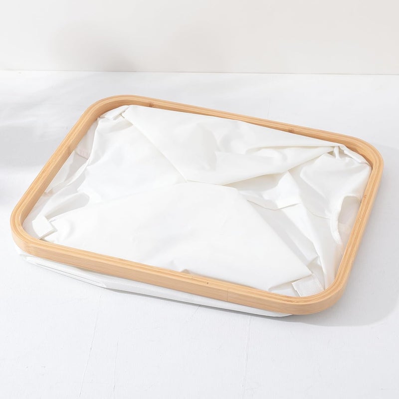 Kuber Industries Laundry Basket For Clothes|Foldable Laundry Hamper|Basket For Toys, Dirty clothes, Storage "45 LTR" (Beige) - Image 3